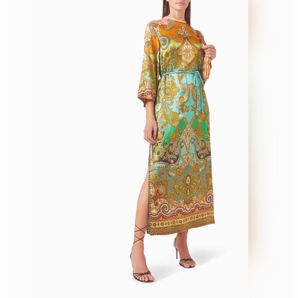 ALEMAIS Clemenza Midi Dress in Silk - Picture 1 of 14